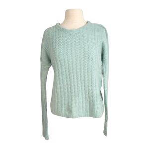 Gap Mint Green Wool Blend Cableknit Sweater